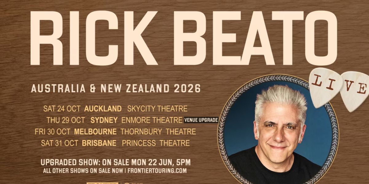 RICK BEATO LIVE to Move to Larger Sydney Venue After High Demand