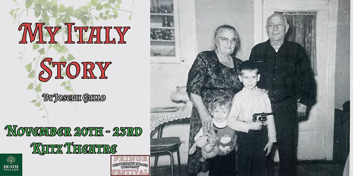 Centenary Stage Company’s Fringe Festival 2025 to Continue With MY ITALY STORY