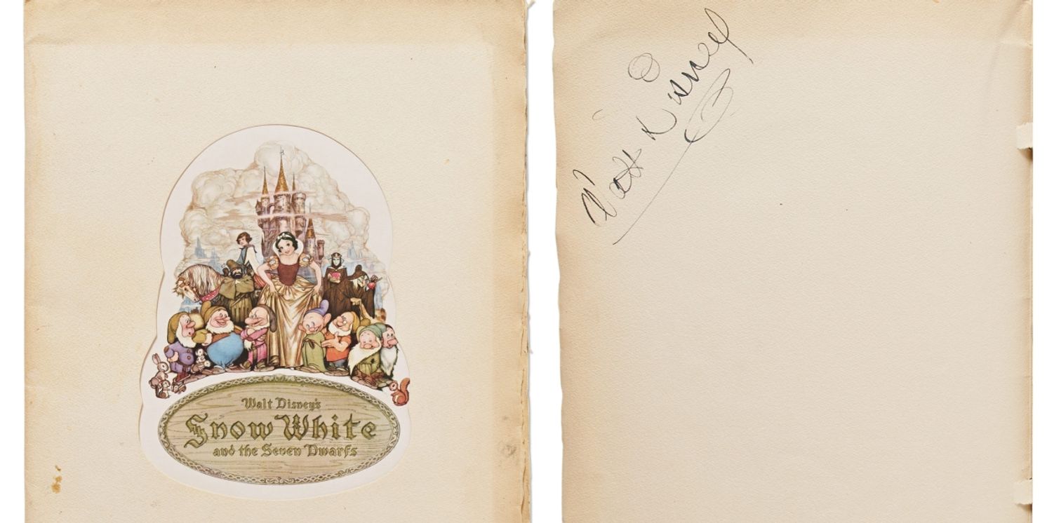 Rare Program for 'Snow White and the Seven Dwarfs' Signed by Walt Disney to be Auctioned  Image