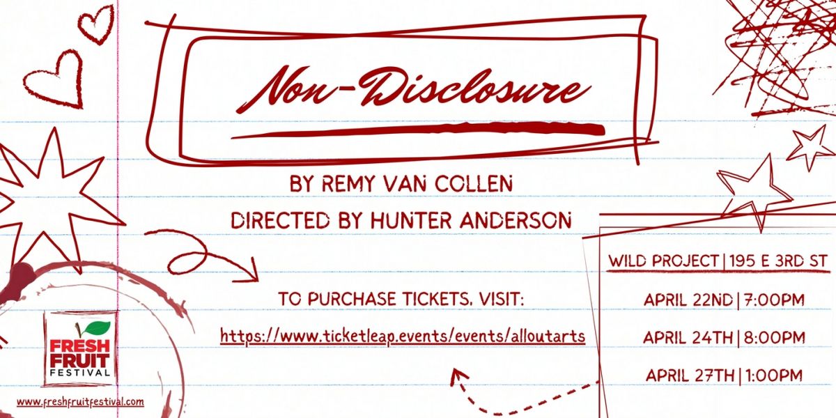 Remy Van Collen's NON-DISCLOSURE To Be Featured As Part Of The 2024 Fresh Fruit Festival
