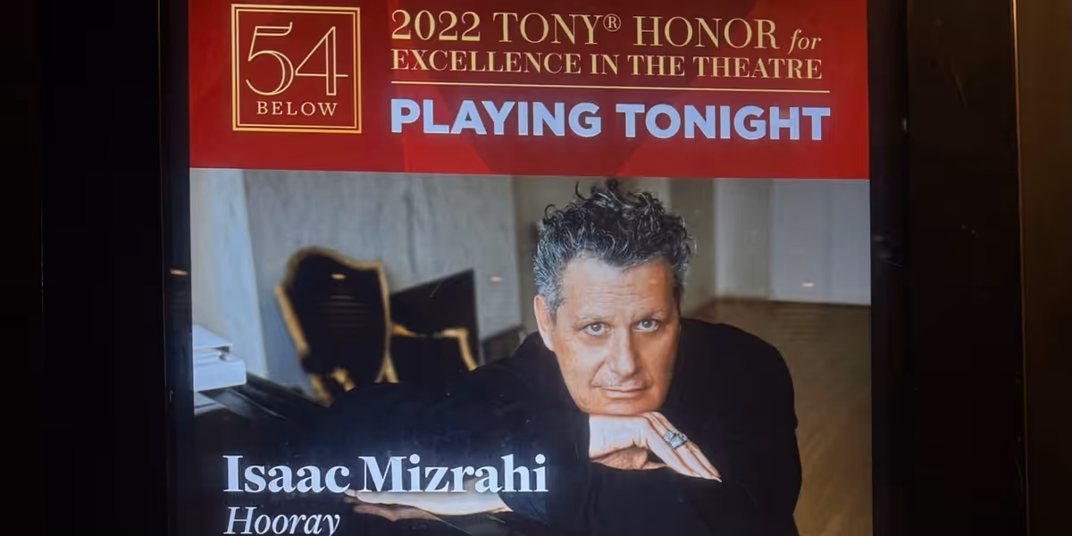 Review: Fashion Icon Isaac Mizrahi Plays 54 Below... Hooray!