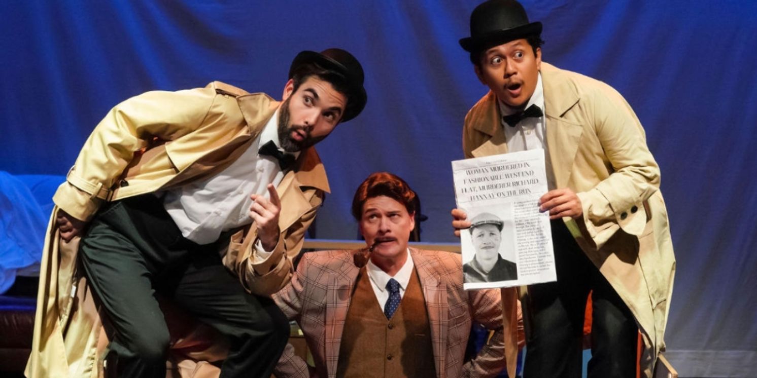 Review: Silliness and Suspense Abound in THE 39 STEPS at New Village Arts  Image