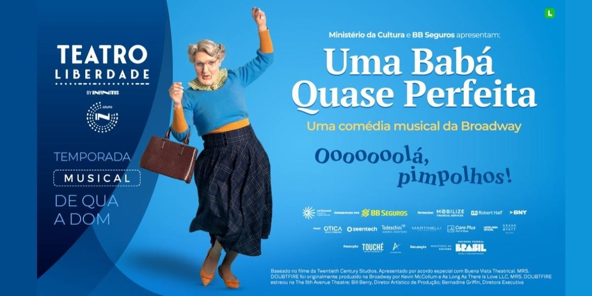Fun and Delightful Musical UMA BABÁ QUASE PERFEITA (Mrs. Doubtfire) Opens in São Paulo