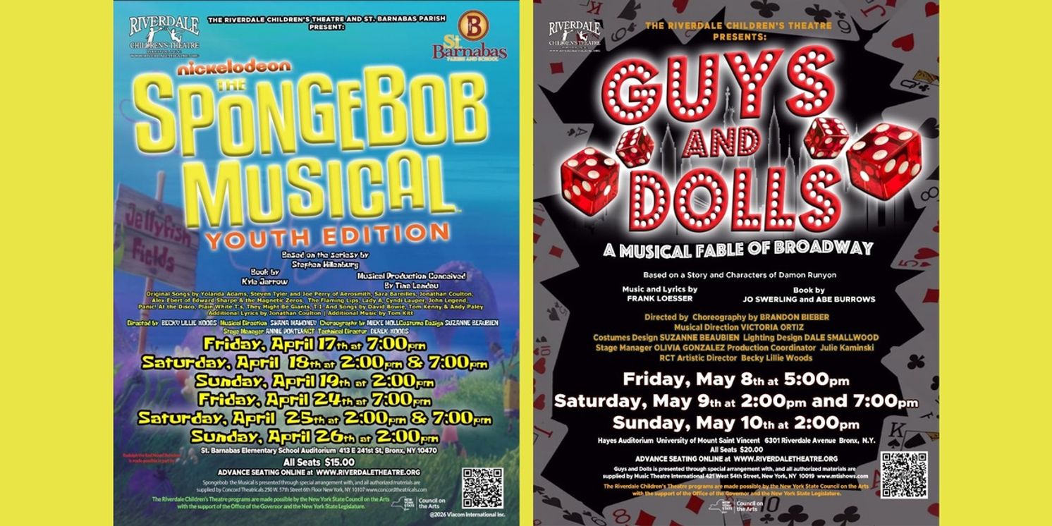 Riverdale Children's Theatre Will Present THE SPONGEBOB MUSICAL and GUYS AND DOLLS This Spring  Image