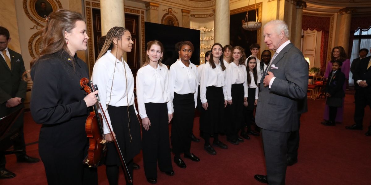 The National Youth Music Theatre Perform For His Majesty The King At Buckingham Palace To Showcase Holocaust Memorial Project