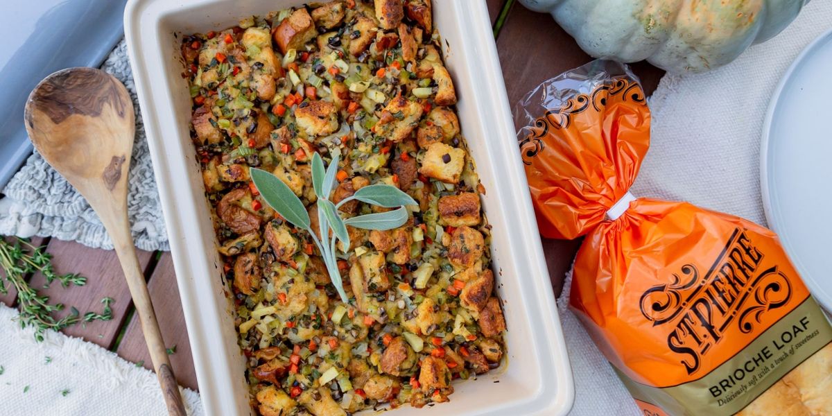 ST. PIERRE BAKERY Brioche Loaf-Recipe for Delicious Thanksgiving Stuffing