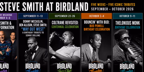 STEVE SMITH & VITAL INFORMATION to Launch Birdland Residency Over Labor Day Photo