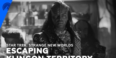STRANGE NEW WORLDS Clip: Number One, M'Benga, Uhura Plot Klingon Escape Photo