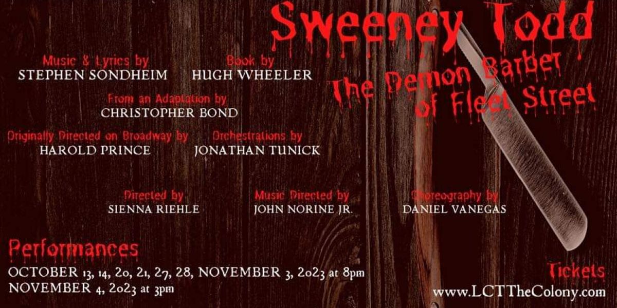 SWEENEY TODD Comes to Lakeside Community Theatre in October