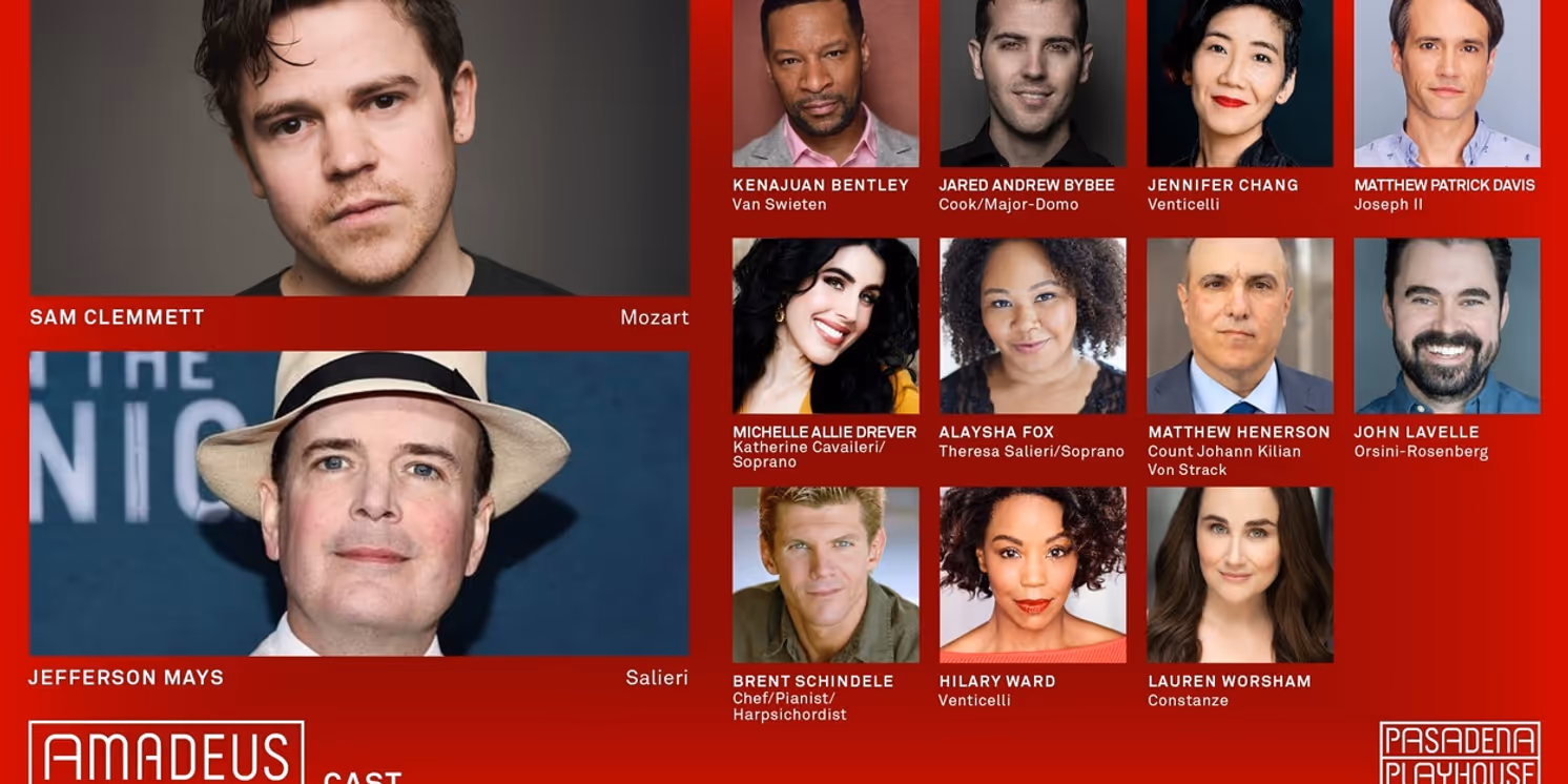 Sam Clemmett, Lauren Worsham and More Join AMADEUS at Pasadena Playhouse  Image