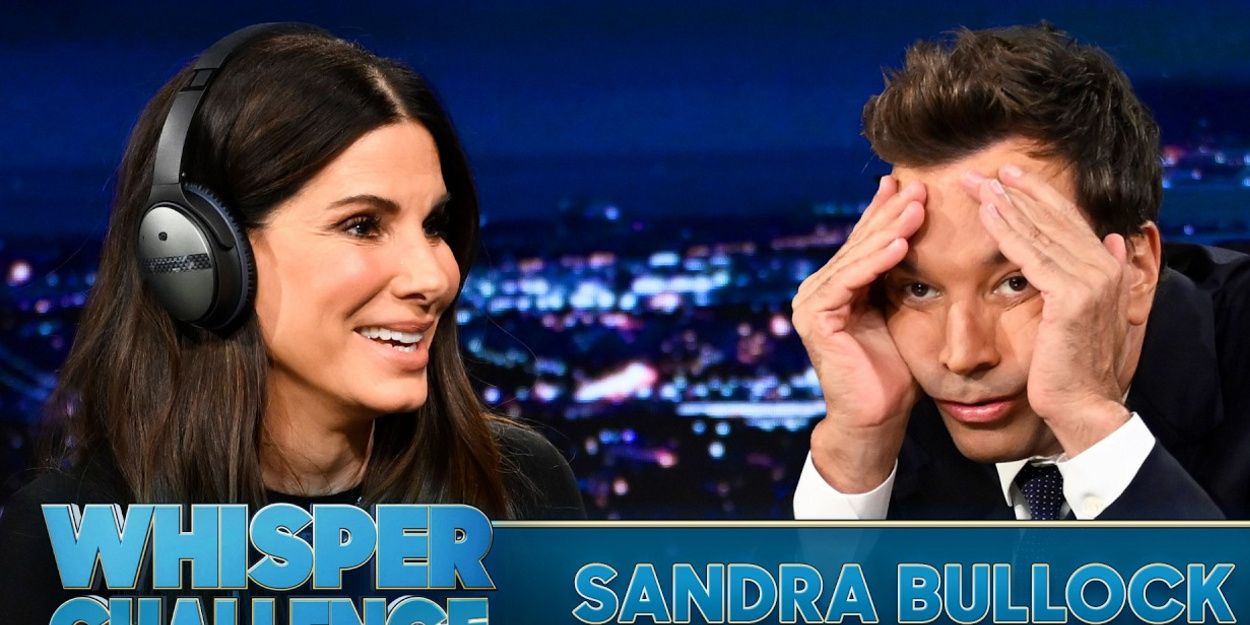 Sandra Bullock Battles Jimmy Fallon in Noise-Canceling WHISPER CHALLENGE Video