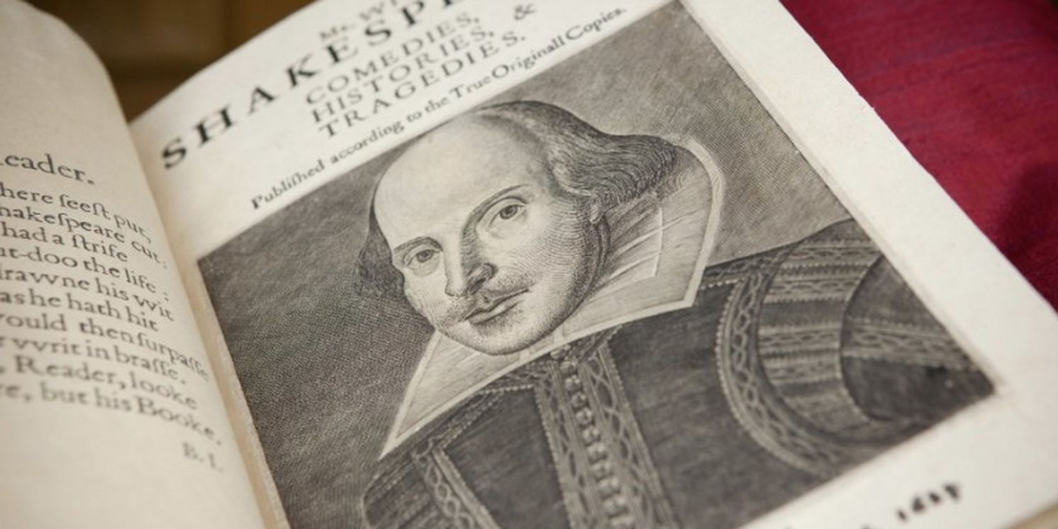 Shakespeare's First Folio Will Be Exhibited at Shakespeare North Playhouse, Celebrating 400 Years of The First Folio  Image