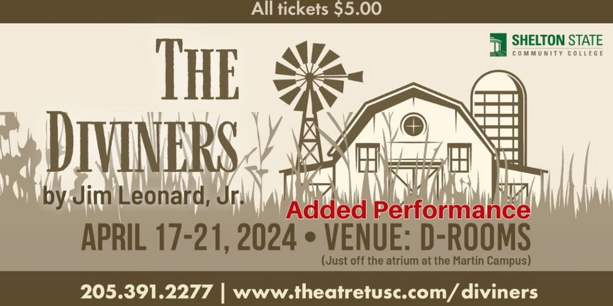 Shelton State Adds Saturday Matinee Performance to THE DIVINERS