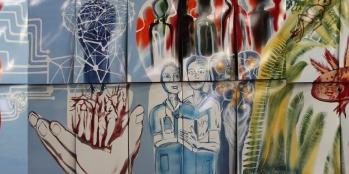 Silvia Barbescu, Artista Del Salón De La Plástica Mexicana, Presenta El Mural Sinapsis