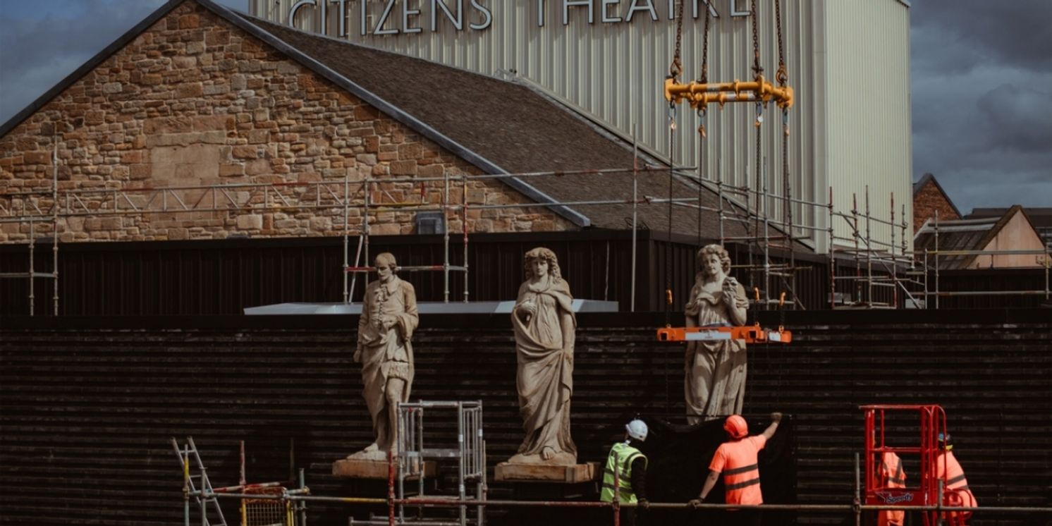 Six Statues Dramatically Returned To The Roof of The Citizens Theatre  Image