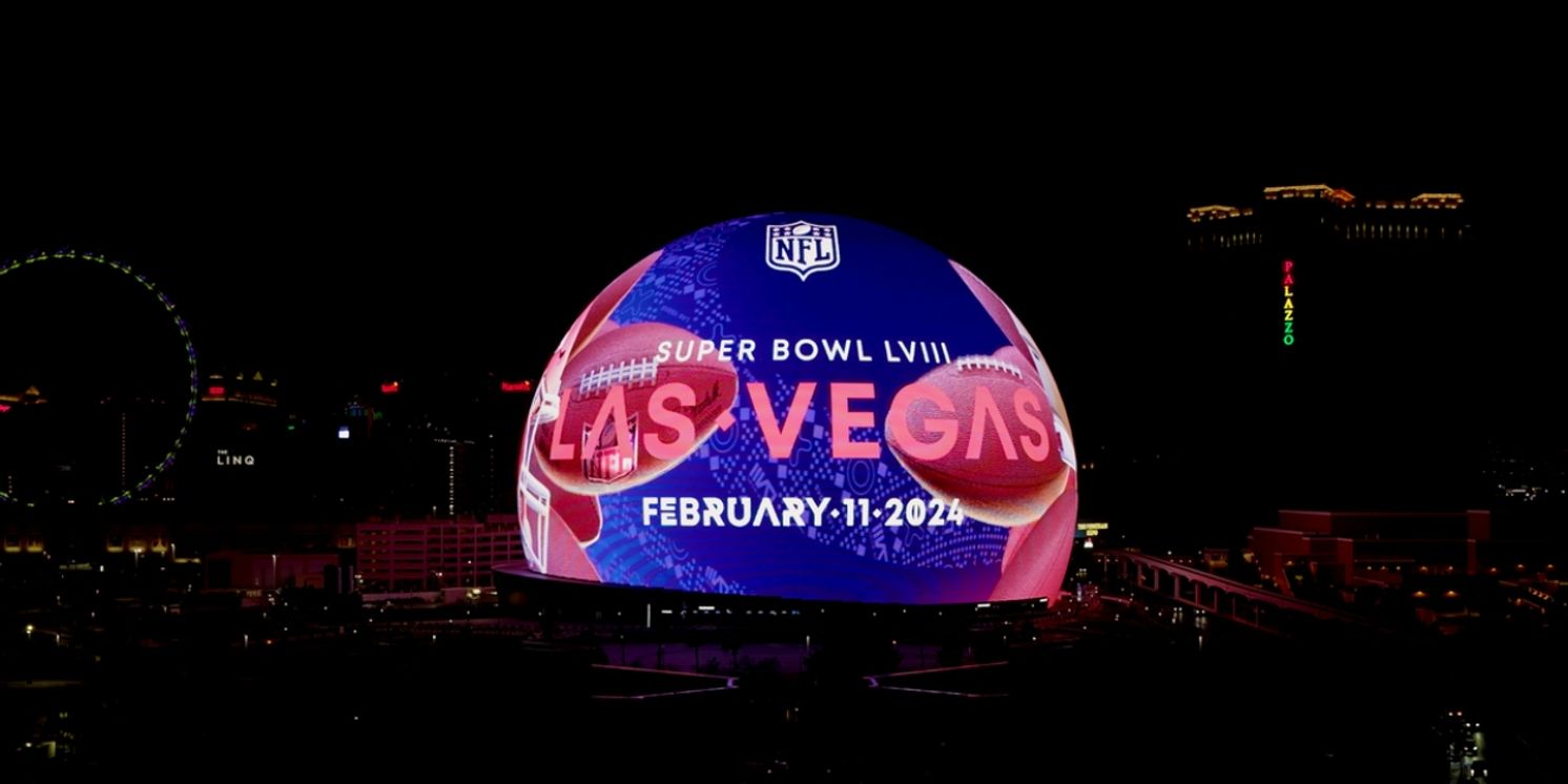 Sphere and NFL Collaborate on Custom Super Bowl Content For The Exosphere Created Exclusively By Sphere Studios  Image