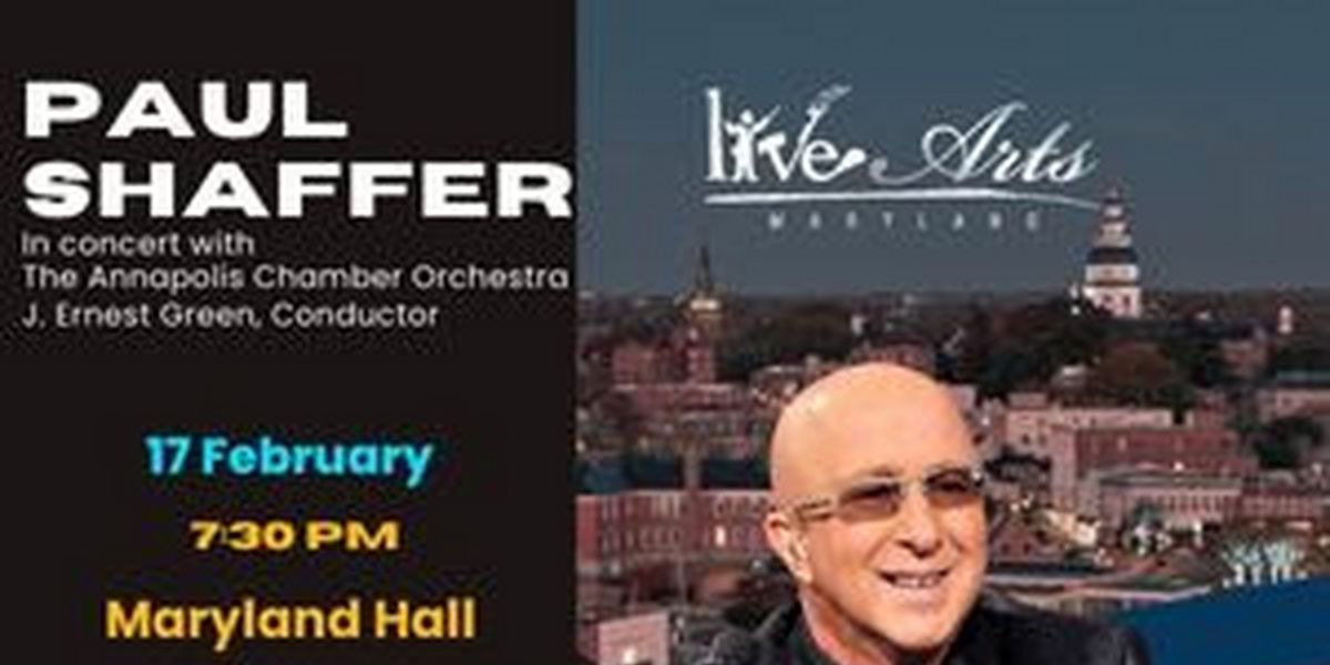 Spotlight: PAUL SHAFFER IN CONCERT at Live Arts Maryland