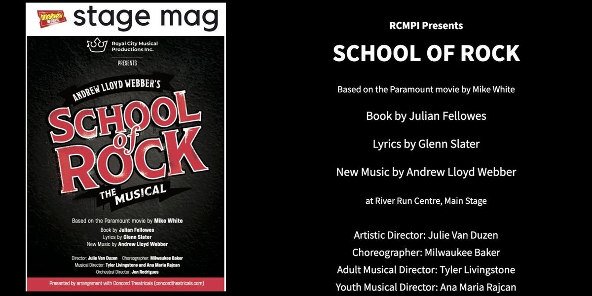 Bühnenmagazin im Fokus: SCHOOL OF ROCK im River Run Centre 