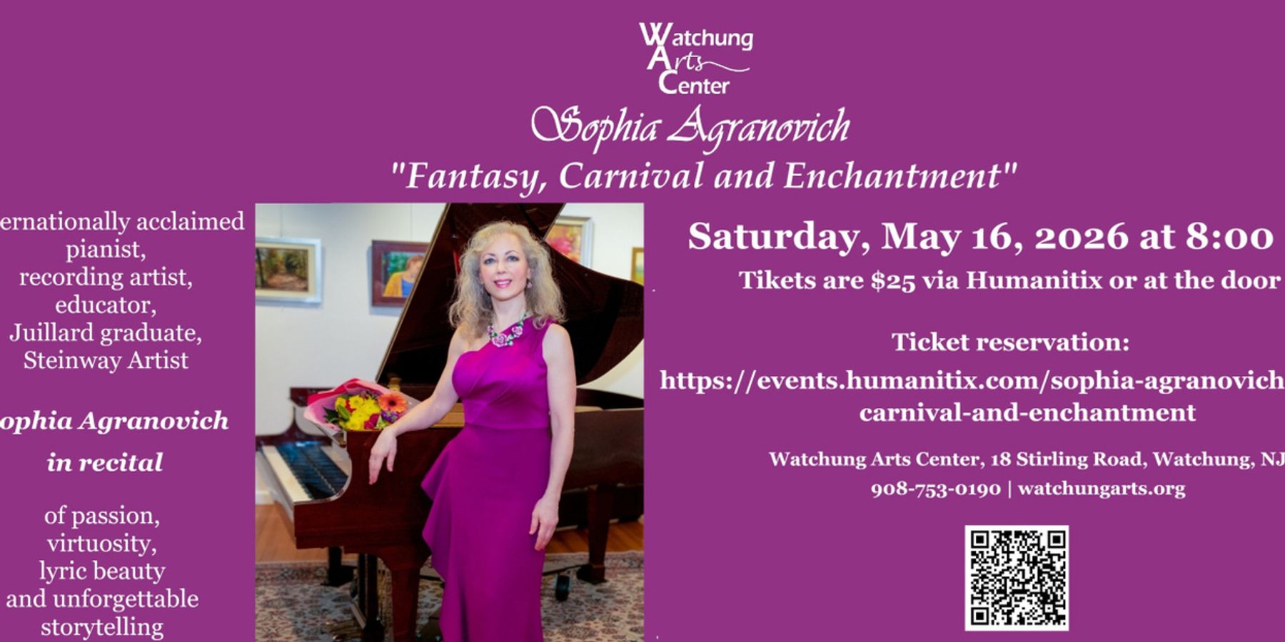 Pianist Sophia Agranovich Will Present FANTASY, CARNIVAL AND ENCHANTMENT Tour