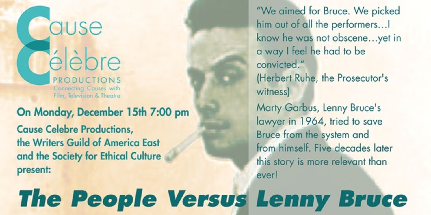 Stephen Dexter, Timothy Doyle and More to Star in THE PEOPLE VERSUS LENNY BRUCE Staged Reading  Image