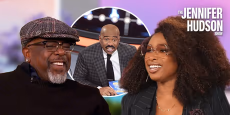 Steve Harvey Tells Jennifer Hudson They'd Be ICONIC on THE NEIGHBORHOOD Photo