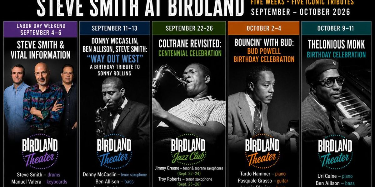 Steve Smith to Lead Five-Week Residency at Birdland NYC