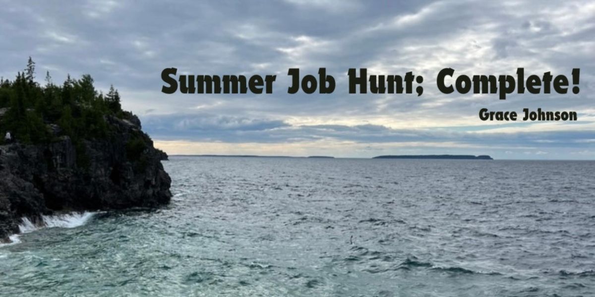 Student Blog: Summer Job Hunt; Complete!