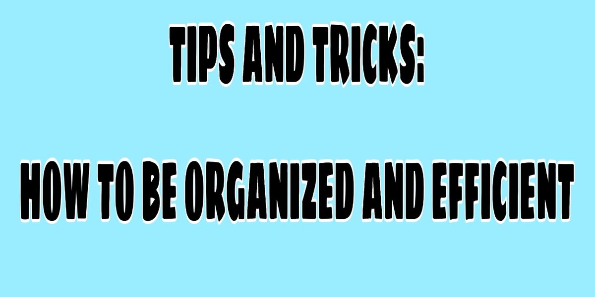 Student Blog: Tips and Tricks: How to be Organized and Efficient