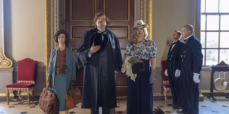 THE DETECTION CLUB: BritBox Casts Miles Jupp, Bryony Hannah, Cara Theobold Photo