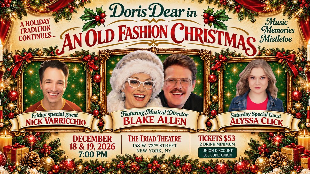THE DORIS DEAR CHRISTMAS SPECIAL to Feature Nick Varricchio and Alyssa Click