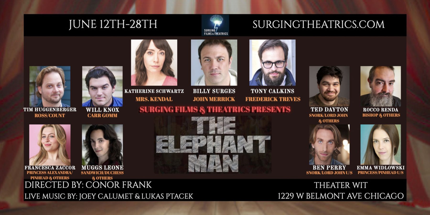 THE ELEPHANT MAN to be Presented at Theater Wit in Chicago
