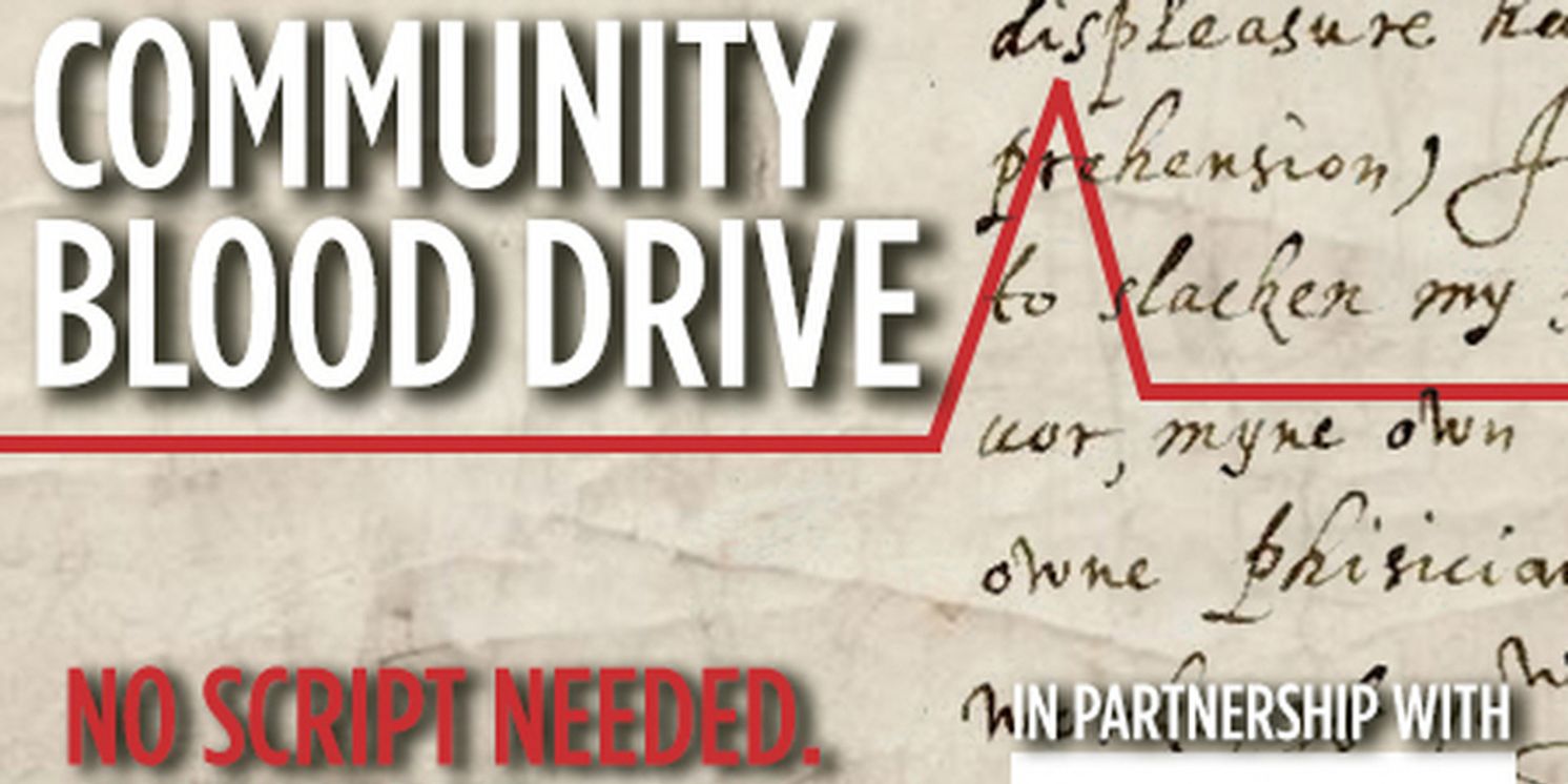 The Shakespeare Theatre to Host Community Blood Drive in Partnership With New York Blood Center  Image