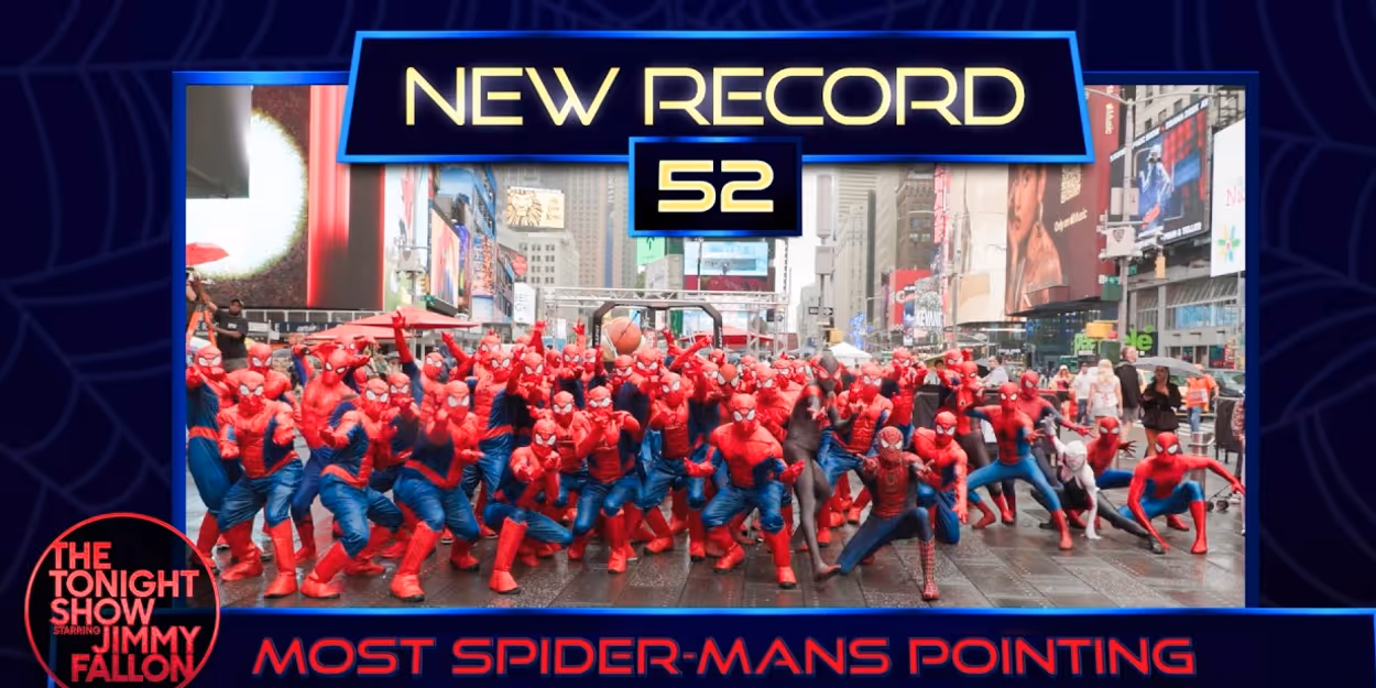 Tonight Show Sets Times Square Record for Spider-Man: Brand New Day Video