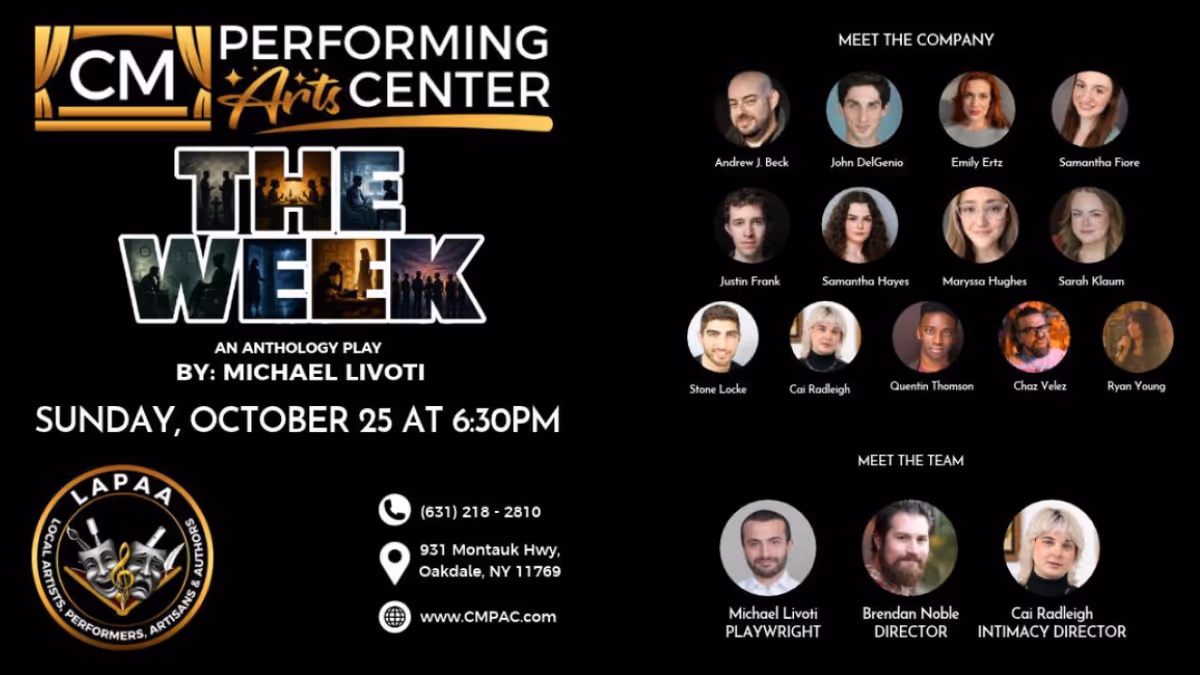 THE WEEK Will Make Debut at The CM Performing Arts Center