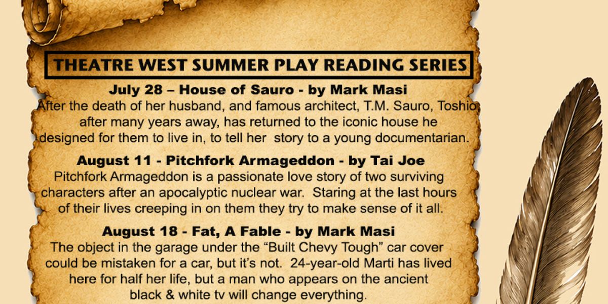 Theatre West Summer Reading Series to Launch With HOUSE OF SAURO