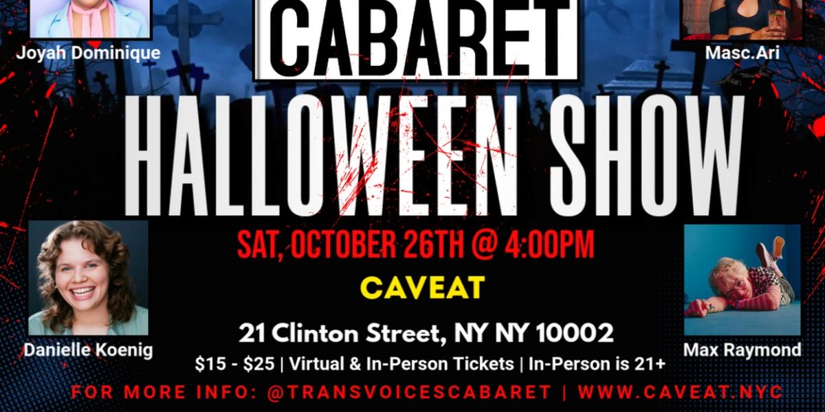 TRANS VOICES CABARET to Return to Caveat in October