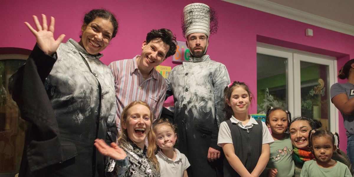 The Cast of Polka Theatre's THE SNOW QUEEN Delights Children at Ronald Mcdonald House