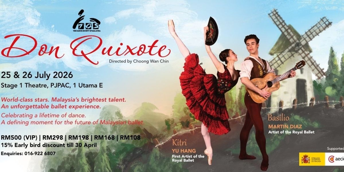 The Dance Society of Malaysia Will Bring DON QUIXOTE to PJPAC in July