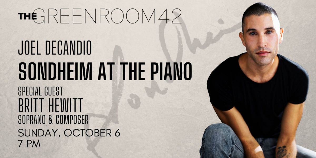 The Green Room 42 to Present Intimate Sondheim Evening in October