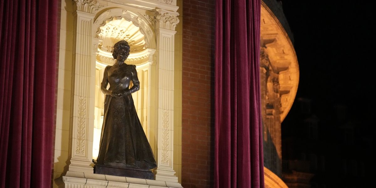 The King Unveils Statue of Queen Elizabeth II at the Royal Albert Hall