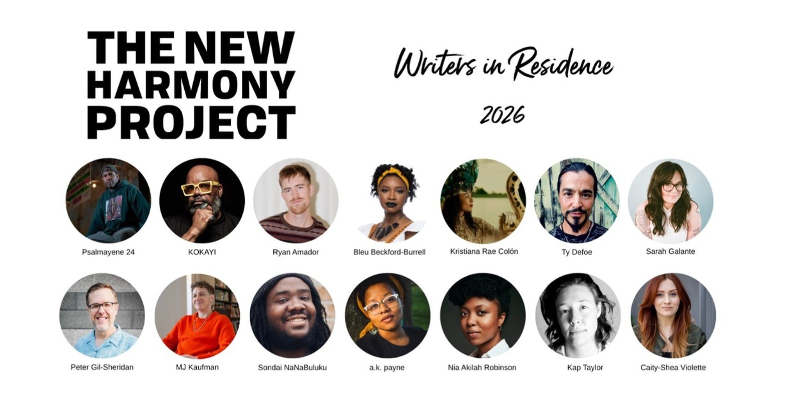 The New Harmony Project Unveils Lineup Of Artists Supporting 2026 The New Harmony Project Unveils Lineup Of Artists Supporting 2026 Writers Residency 1777410559 