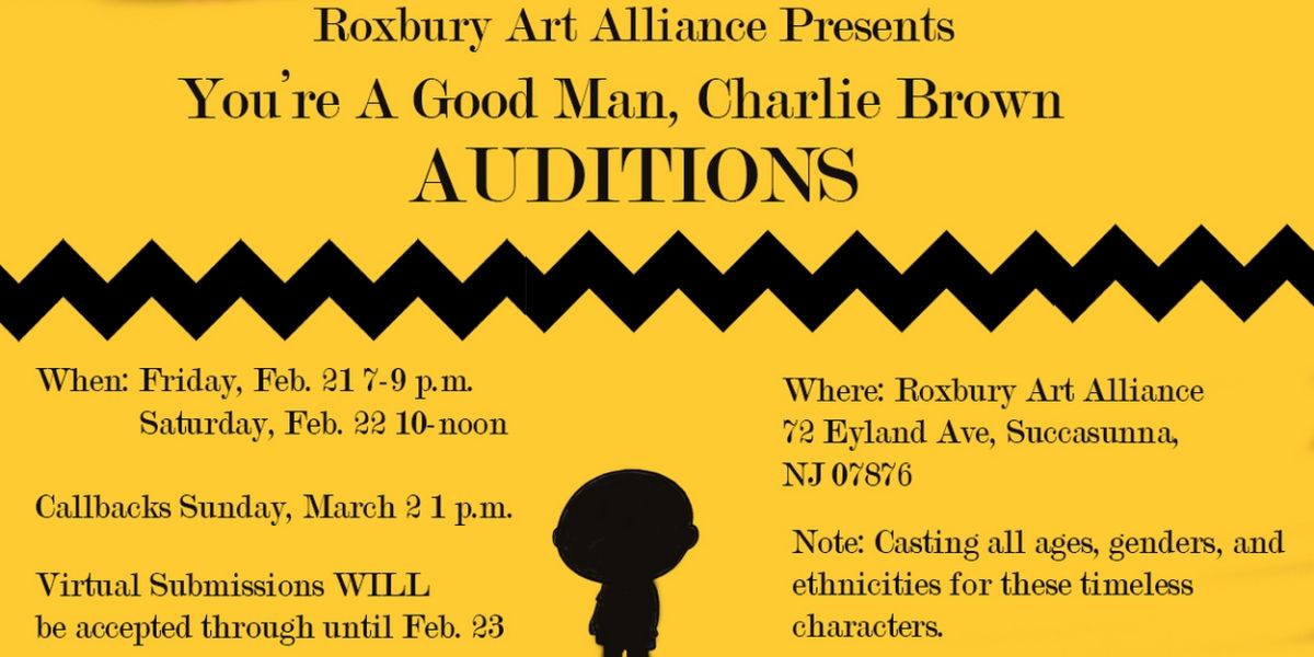 The Roxbury Arts Alliance to Hold Auditions for YOU'RE A GOOD MAN CHARLIE BROWN