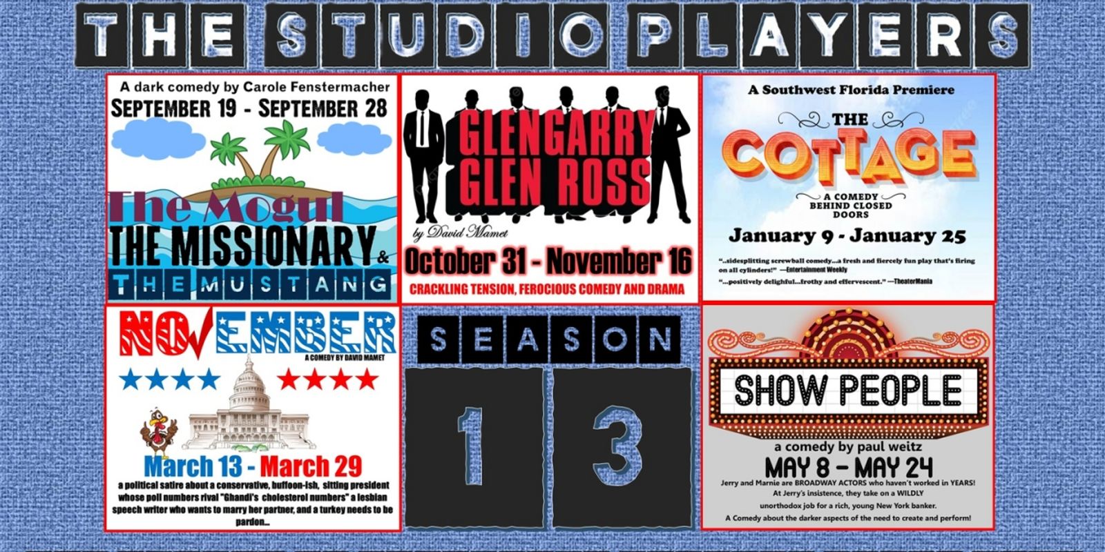 The Studio Players 2025-2026 Season 13 Announced