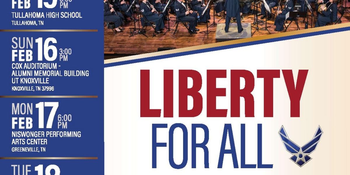 The US Air Force Band of Mid-America Will Perform Concerts in Tennessee