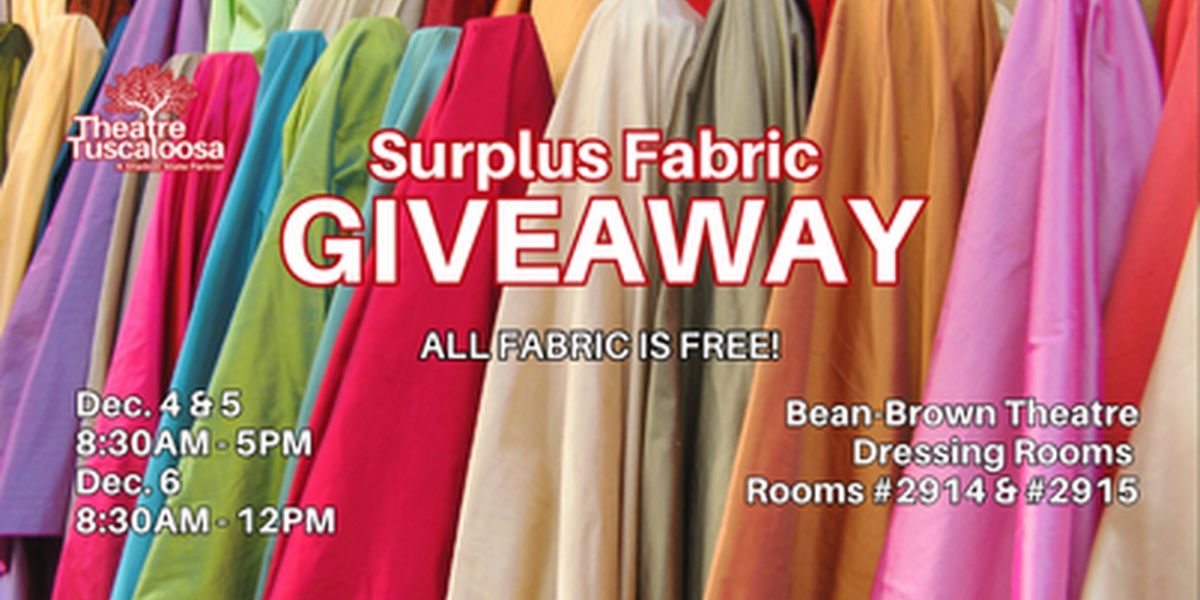 Theatre Tuscaloosa To Host Surplus Fabric Giveaway