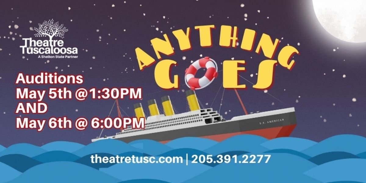 Theatre Tuscaloosa to Hold Auditions For ANYTHING GOES in May