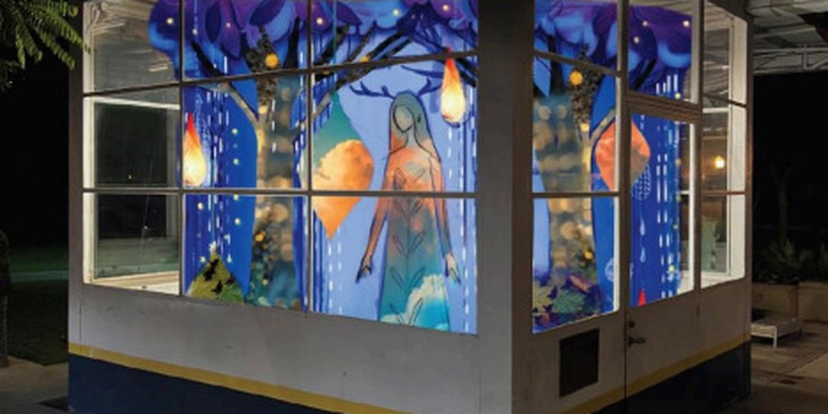 THRESHOLD: BETWEEN WILDERNESS AND WONDER By Candace And Pete Metzger On View At Adams Square Mini Park Gas Station