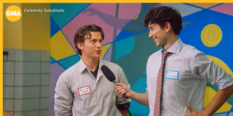 Tom Holland Gets Schooled by NYC Elementary Kids on CELEBRITY SUBSTITUTE Photo