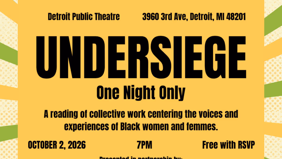 UNDERSIEGE to Present Black Women Voices at Detroit Public Theatre