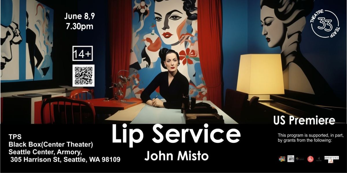 US Premiere of LIP SERVICE to be Presented at TPS's Black Box Theatre